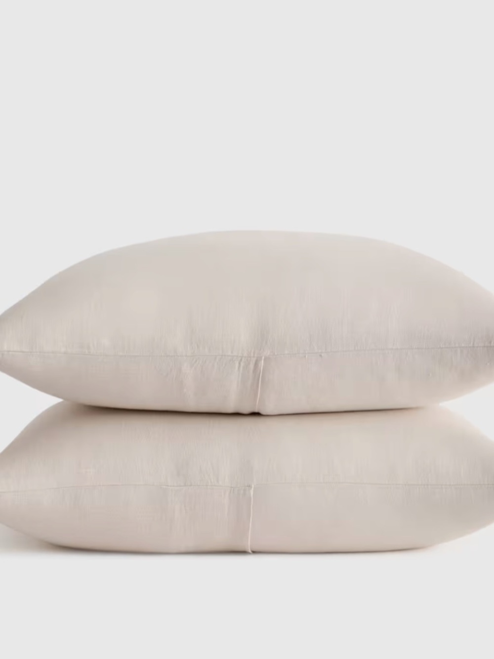 New European Linen Sham Set of 2 King Sand Tan